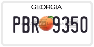 PBR9350  license plate in GA