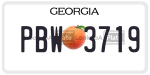 PBW3719 license plate in Georgia