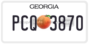 PCQ3870  license plate in GA