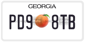 PD98TB license plate in Georgia