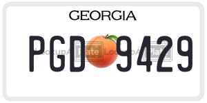 PGD9429  license plate in GA