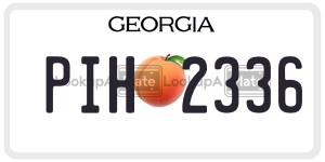 PIH2336  license plate in GA