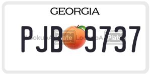 PJB9737  license plate in GA