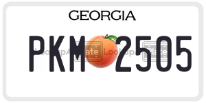 PKM2505 license plate in Georgia