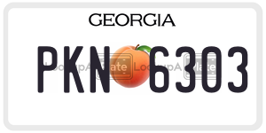 PKN6303 license plate in Georgia