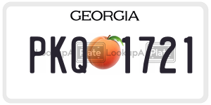 PKQ1721  license plate in GA