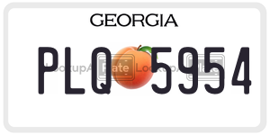 PLQ5954 license plate in Georgia