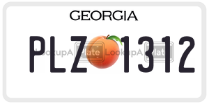 PLZ1312 license plate in Georgia