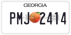 PMJ2414 license plate in Georgia