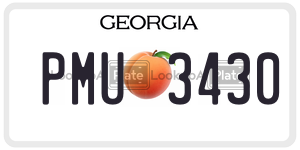 PMU3430  license plate in GA