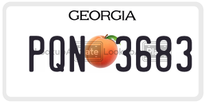 PQN3683 license plate in Georgia
