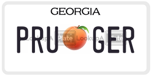 PRUGER  license plate in GA