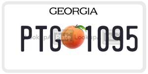 PTG1095 license plate in Georgia