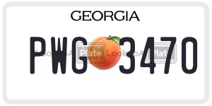 PWG3470  license plate in GA