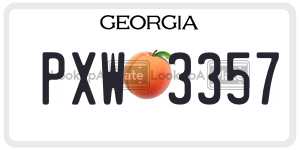 PXW3357  license plate in GA