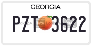 PZT3622  license plate in GA