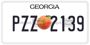 PZZ2139  license plate in GA