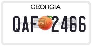 QAF2466  license plate in GA