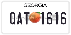 QAT1616  license plate in GA