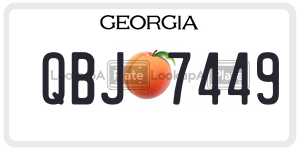 QBJ7449  license plate in GA