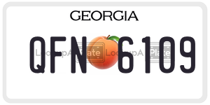 QFN6109 license plate in Georgia