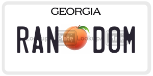 RAND0M  license plate in GA
