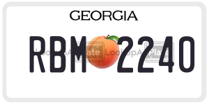 RBM2240  license plate in GA