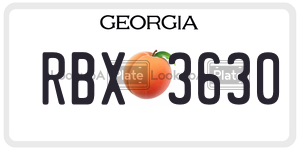 RBX3630 license plate in Georgia
