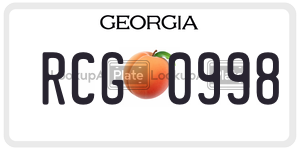 RCG0998  license plate in GA