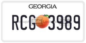 RCG3989  license plate in GA
