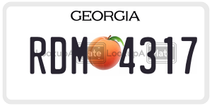 RDM4317 license plate in Georgia