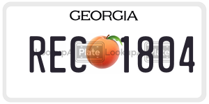 REC1804  license plate in GA