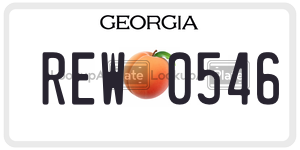 REW0546 license plate in Georgia