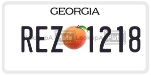 REZ1218  license plate in GA
