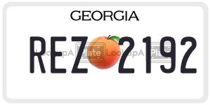 REZ2192 license plate in Georgia
