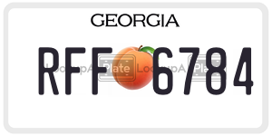 RFF6784  license plate in GA