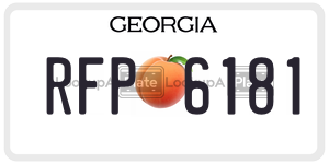 RFP6181 license plate in Georgia