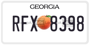 RFX8398  license plate in GA