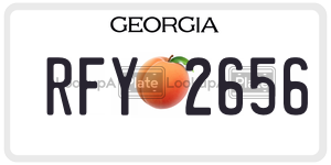 RFY2656 license plate in Georgia