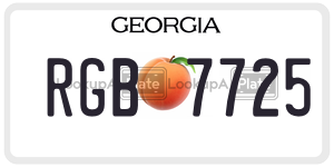 RGB7725  license plate in GA