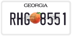 RHG8551 license plate in Georgia