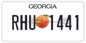 RHU1441 license plate in Georgia