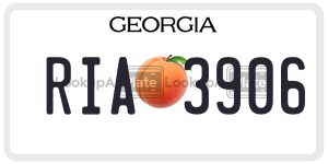 RIA3906 license plate in Georgia
