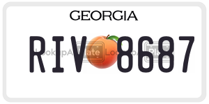 RIV8687 license plate in Georgia