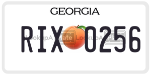 RIX0256  license plate in GA
