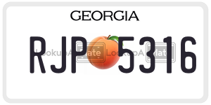 RJP5316 license plate in Georgia