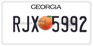 RJX5992  license plate in GA