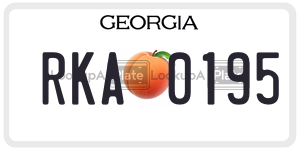 RKA0195  license plate in GA
