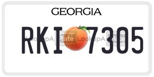 RKI7305  license plate in GA