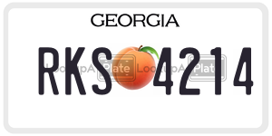 RKS4214 license plate in Georgia